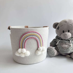 Modern Design <b>Large</b> Capacity Pure Cotton Rope Woven <b>Basket</b> Unique Teddy <b>Storage</b> for Clothing Export Quality <b>Storage</b> <b>Baskets</b> - Product Image 2