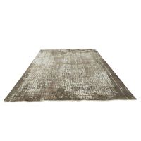 Alfombra Persa Hecha a Mano de Seda de Bambú, Antideslizante, de Pelo Alto y Grosor Medio, para Dormitorio o Sala de Estar, con Diseño Geométrico Abstracto