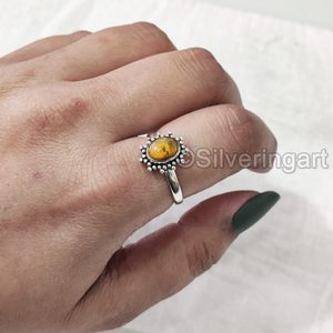 Women's <b>Ring</b> Natural Bumble Bee Jasper Gemstone Jasper Birthstone <b>Toe</b> <b>Ring</b> Christmas Handmade Jewelry 925 Sterling <b>Silver</b> <b>Ring</b> - Product Image 5