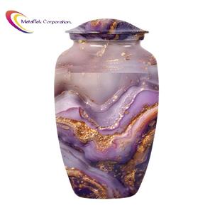 New Swirl Design Decorative Cremation <b>Urn</b> Adult Ashes Classic Style Funeral Supplies Wholesale Decorative Burial Ashes Metal <b>Jar</b> - Product Image 1