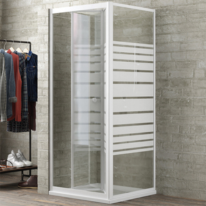 Otomondo Book 2 lati cabina doccia stampata con vassoio in acrilico 100x70 per piccoli spazi - Product Image 1
