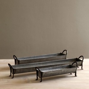 Juego de 3 macetas de metal para decoración del hogar, nuevo diseño, maceta galvanizada Framhouse usada, gran oferta, mesa Reck - Product Image 6