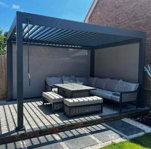 Cochera moderna de acero de 3*6*2.6m, instalación rápida, techo rígido galvanizado, garaje para estacionamiento de coches, carpa de fácil montaje, toldo de jardín, cocheras. - Product Image 3