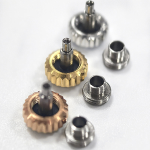 Corona de Reloj de 6mm, Dorada, de Acero Inoxidable, Atornillable con Tubo, para Reparación de Cajas de Relojes Mecánicos, Repuesto - Product Image 1