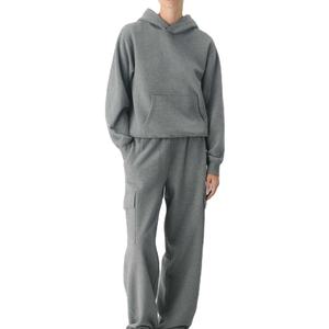 Survêtement Cargo Homme 2026 – Ensemble Hoodie Oversize et Jogger Ample avec Logo Personnalisé pour Homme - Product Image 1