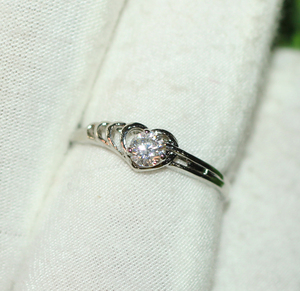 925 Sterling Silver Moissanite <b>Fine</b> <b>Ring</b> Rhodium Plated for Wedding Engagement Religious Anniversary or Party Gift Idea - Product Image 2