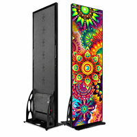 Affichage vidéo LED couleur pleine gamme pliable Topvision Ultra Slim P2.5, portable, en aluminium, personnalisé, pour centre commercial extérieur