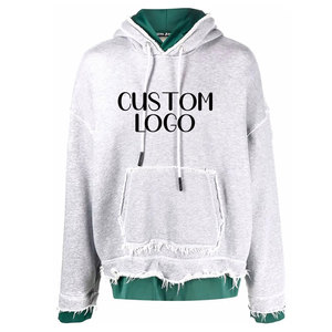 Venta al por mayor personalizado 3D bordado pulóver sudaderas con capucha Invierno en Blanco sudaderas Chenille bordado sólido con capucha técnicas de lavado - Product Image 1