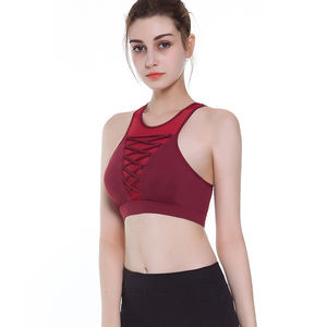 Nouvelle mode de soutien-gorge de sport imprimé personnalisé pour femmes soutien moyen de haute qualité séchage rapide respirant Logo avant de yoga - Product Image 5