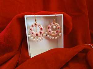 ต่างหูทาสีมือ kundan chandbali เครื่องประดับอินเดียปากีสถานเครื่องประดับเจ้าสาวเจ้าสาวปาร์ตี้อาบน้ำอินเทรนด์ jhumka สำหรับสาวๆโปรดปรานกลับมา - Product Image 4