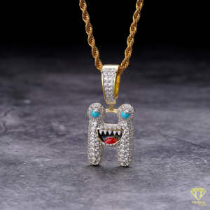 Colgantes de letras Hip Hop personalizados GIA certificado Iced Lab crecido diamante alfabeto Bling encantos joyería - Product Image 2