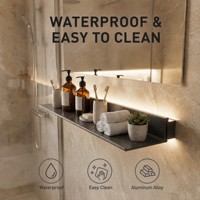 Étagère murale en alliage d'aluminium, présentoir décoratif, étagère flottante moderne pour la décoration et le rangement à domicile