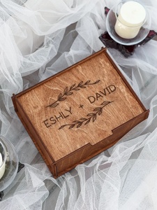 Boîte à souvenirs en bois en gros boîte artisanale en bois inachevée boîte-cadeau de luxe - Product Image 5