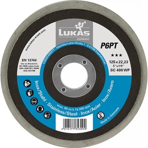 Tampon de polissage LUKAS Medium White P6PT, diamètre 22,23 mm, P 150, 125 mm - Product Image 1