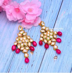 Declaración de alta calidad chapado en oro indio Kundan pendientes joyería India festivales boda fiesta Jhumkas para mujeres y niñas - Product Image 5