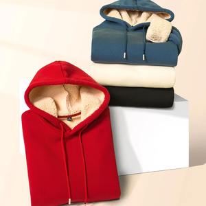 Sudadera con capucha para hombre Sudadera de lana Loose Heavyweight 500gsm Blanks Plain Oversized High Quality - Product Image 4