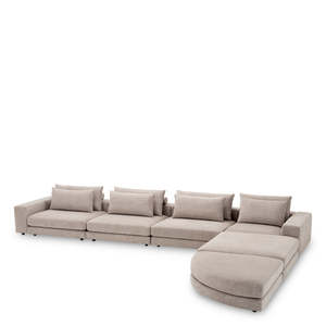 Nuoro Greige Lounge Club <b>Sofa</b> Durable Fabric <b>for</b> Comfort and Style - Product Image 3