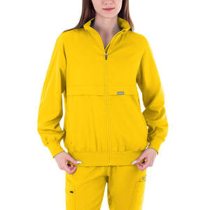 High Quality Women's Denim Medical <b>Scrub</b> Jacket Zip Front Lightweight <b>Scrub</b> <b>Sets</b> - Product Image 4