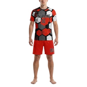 ชุดฟุตบอลแบบกำหนดเองพร้อมกางเกงขาสั้น ชุดพิมพ์ลายชื่อทีม - Product Image 1