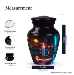 Urna conmemorativa de vela para cenizas humanas 10 "decorativa conmemorativa grande para cenizas de adultos recuerdo cenizas personalizadas urna de 1-200 pulgadas cúbicas - Product Image 2