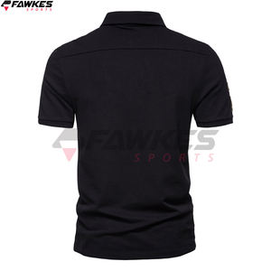 Casual botón diseño negocios hombres verano al aire libre nuevo estilo Manga corta buena venta hombres polos - Product Image 6