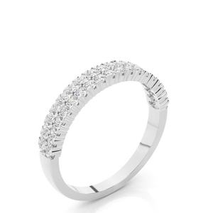 925แหวนเงินสองโทนสีสเตอร์ลิงพร้อม14K VVS Moissanite เพชรฮาโลหมั้นแหวนแต่งงานเครื่องประดับที่ดีสำหรับผู้หญิง - Product Image 2