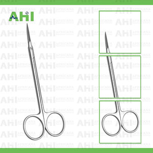 Ciseaux micro-iris en acier inoxydable, droits et courbés à 45°, qualité allemande TC, instrument chirurgical manuel, certifié CE, pour école de médecine - Product Image 2