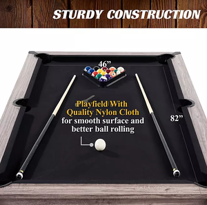 Bàn bida 7ft có ngăn đựng bi, bàn ăn 3 trong 1 và bàn bóng bàn kèm phụ kiện trò chơi - Product Image 2