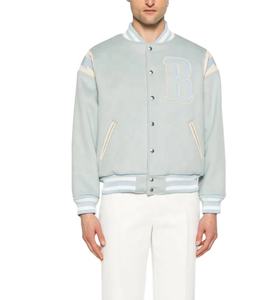 Chaqueta universitaria de lana personalizada para hombre, informal de invierno de alta calidad con mangas largas, de talla grande, al por mayor - Product Image 6