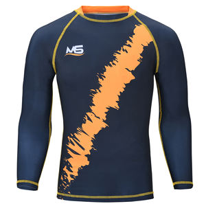 Customize Your Own Logo Sublimated Full Sleeve Rash Guard MMA Rash Guard BJJ Rash Guard Compression Shirt MMA <b>Rashguard</b> for Men - Product Image 1