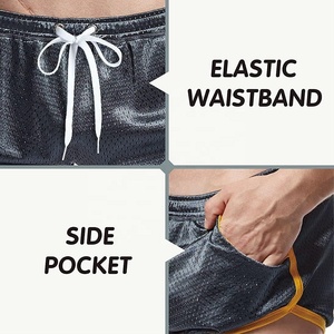 Hot Selling Summer Men's High Street Style Eco-Friendly <b>Quick</b> <b>Dry</b> Breathable Polyester/Cotton Drawstring Waist Pocket <b>Shorts</b> - Product Image 4