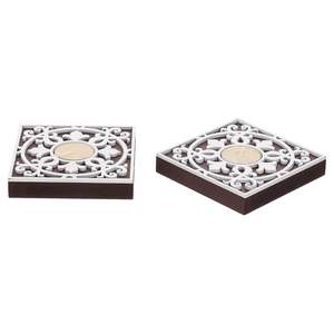 Bougeoir en bois décor de noël vide en bois bougie récipient bol fait à la main en bois bocaux à bougies votif - Product Image 5