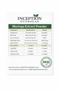 ผงสกัดมะรุม (Moringa Oleifera) วัตถุดิบสมุนไพรเพื่อสุขภาพ ผู้ผลิตและจำหน่ายแบบ OEM และขายส่งจากอินเดีย - Product Image 3