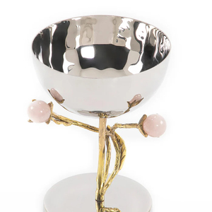 Plato de servicio con borde de cuentas decorativo en forma de corazón de plata de aluminio para chocolates frutas secas aperitivos elegantes cuencos festivos y de regalo - Product Image 3