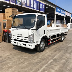Camión <span class=keywords><strong>de</strong></span> Plataforma Isuzu ELF Blanco, Camión <span class=keywords><strong>de</strong></span> Carga Abierta para Logística, Entrega y Transporte - Product Image 2