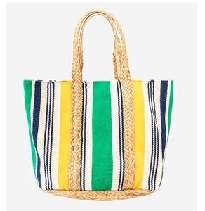 Cotton/Jute Eco-Friendly Fashion Tote Bag Women's Bohemian <b>Summer</b> Beach <b>Handbag</b> Open Top Portable Daily Use - Product Image 3