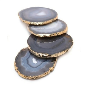 ที่รองแก้วอาเกตอุปกรณ์บนโต๊ะอาหารสไตล์คลาสสิกพร้อมชุบทองด้วยไฟฟ้า - Product Image 1