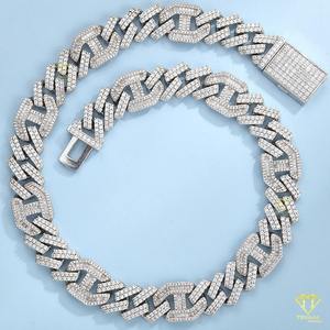 Suministro directo de fábrica 925 Cadena cultivada en laboratorio Mariner de dos tonos de plata perfecta para regalo y uso de joyería disponible para la venta - Product Image 3