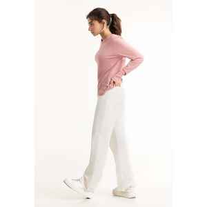 Pull en tricot rose basique à manches longues, style décontracté pour l'automne et l'hiver, modèle 224-211-008 - Product Image 3