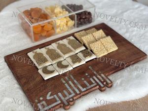 ถาดช็อคโกแลตไม้ฝังมุกพร้อมฝาแก้วดีไซน์หรูสำหรับจานตกแต่งโรงแรม - Product Image 2