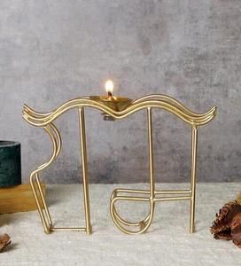 Nuevo diseño moderno Diwali decoraciones Urli Bowl flores flotantes Metal Diya titulares linternas festivas tarros de velas para uso doméstico - Product Image 6