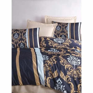 Juego de Funda Nórdica a Rayas Tamaño King, 3 Piezas, Colección Azul para Uso Doméstico - Product Image 4