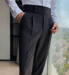 Autumn Dress Pants <b>Men</b> New Slim Slim Solid Color Small Dress Pants Korean Version Fashion Straight <b>Trouser</b> Man - Product Image 6