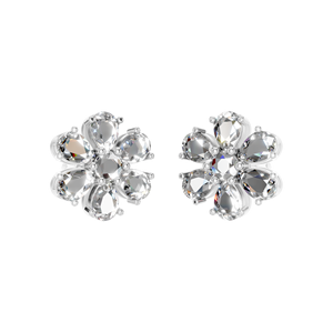 ต่างหูเม็ดเดี่ยวลายดอกไม้มอยส์ซอไนต์950พรีเมี่ยมได้รับการรับรอง IGI ทันสมัยการออกแบบเครื่องประดับชั้นดีที่ทำขึ้นเพื่อความสวยงามยอดเยี่ยม - Product Image 3