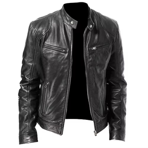 Veste en cuir pour homme de style Star Lord inspiré du motard café racer, fabriquée par ZOHAN CREATIONS. - Product Image 2