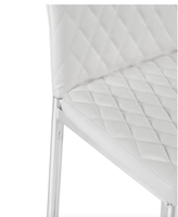 Tabourets hauts modernes en similicuir 100cm Chaises îlot de cuisine avec tabouret de bar à l'arrière avec pieds chromés