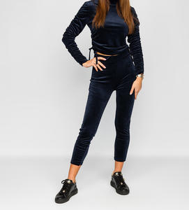 Conjunto Deportivo de Dos Piezas para Mujer, con Cremallera Larga, Casual, Sólido, con Logotipo Personalizado de Alta Calidad Profesional - Product Image 1