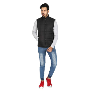 Gilets bouffants pour hommes fabriqués au Pakistan sans manches à fermeture éclair fabriqués en nylon et polyester avec un design personnalisé et une marque desservie par OEM - Product Image 5