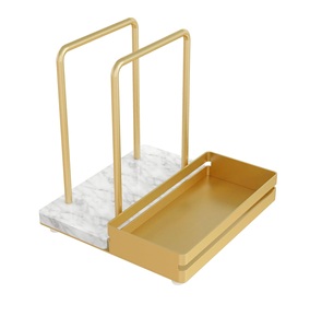 Porte-serviettes en métal pour tables de cuisine, or, logo personnalisé - Product Image 1