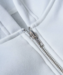 เสื้อฮู้ดซิปผ้าฟลีซคอตตอน 100% แบบหนา ตกแต่งด้วยคริสตัล ทรงปกติ ระบายอากาศได้ดี เหมาะสำหรับฤดูหนาว สไตล์สตรีทแวร์ ใส่ได้ทั้งชายและหญิง - Product Image 2